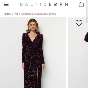 Baltic Born Madonna Sequin Maxi Dress | Plum